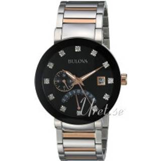 Bulova 98D129 Diamond Sort/Rosaguldtonet stål Ø40 mm