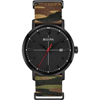 Bulova 98B336 Classic Sort/Tekstil Ø39 mm