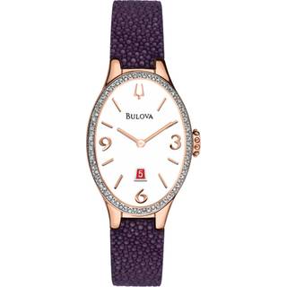 Bulova 98R198 Diamond Hvid/Læder Ø25 mm