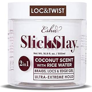 Esha Slick N Slay Braiding Gel - 3 -i -1 Braid and Edge Gel - Ultra Extreme Hold Gel til hår - Hydrating & Conditioning Shining Gel - Fast Dry Lo