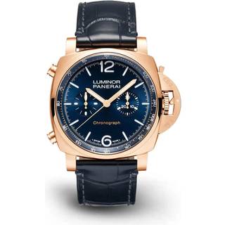Panerai - Luminor Chrono Automatic Chronograph 44mm Goldtech and Alligator Watch, Ref. No. PAM01111 - Men - Blue