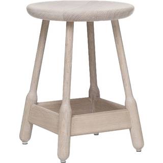 Massproductions Albert barstol 50 cm Hvidolieret eg
