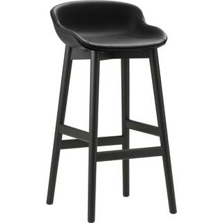 Normann Copenhagen Hyg Barstol 75 Cm / Egetræ - Barstole Læder Sort - 604457