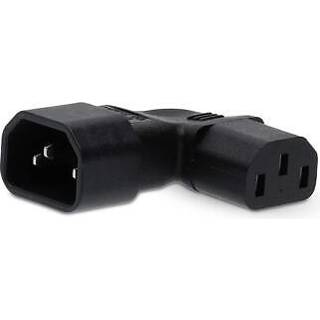 Højre vinklet C14 til C13 apparatstik adapter | PRIS-MATCH