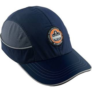 Ergodyne Safety Bump Cap Baseball Hat Style Comfortable Hovedbeskyttelse Lang Brim Skullerz 8950 Navy Blue Long