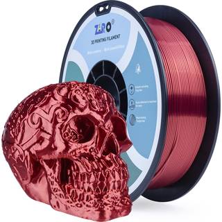 Ziro Pla-filament 1,75 mm skinnende r?d 3D-printer filament silkeagtig silke 3D-udskrivning Filamentdimensionel n?jagtighed +/- 0,03 mm Fit de fl