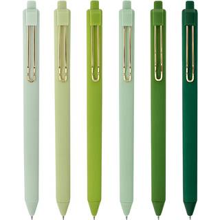 AllyDrew udtr?kkeligt sort bl?kgelpenner 0,5 mm fine point papirvarer til hjem og kontor (s?t af 6) gr?nt