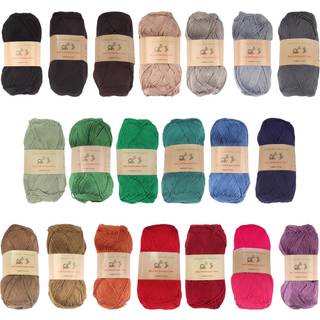 Jubileeyarn baby blød bambus bomuldsgarn - 50 g/nøje - mørkt sortiment - 20 nyr