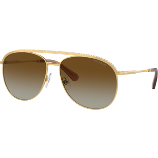 Swarovski SK7005 Polarized 4004T5 61 Solbriller Kvinder Guld - Gold with Rhinestones - 61mm