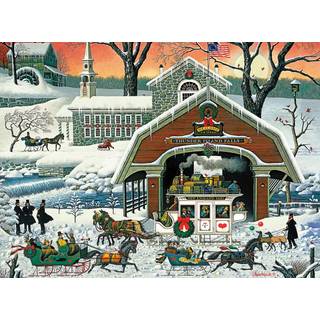 Buffalo Games - Charles Wysocki - Twas 'The Twilight Before Christmas - 1000 Piece Jigsaw Puzzle For voksne, der udfordrer puslespil perfekt til