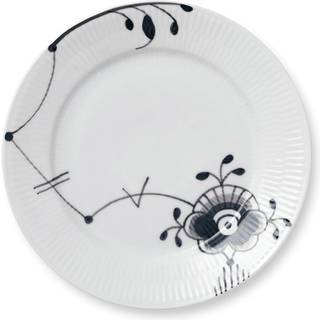 Sort Mega Riflet Frokosttallerken, Sort, Ø22 cm