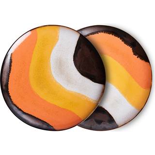 HKliving 70's tallerken Ø27,5 cm 2-pak Retro wave