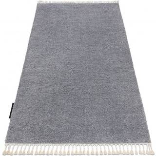Tæppe BERBER 9000 lyse grå kvaster berberi Marokkansk shaggy 160x220 cm