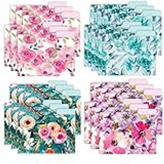 Globale trykte produkter Deluxe Designer Trykt filmapper 1/3 CUT TAB ASSARTED POSITIONS Letter St?rrelse 24/PK (Blomster)