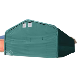 6x24m, Telthal, PRIMEtex-PVC-teltdug, mørkegrøn, med statikpakke (blød undergrund) - (49438)