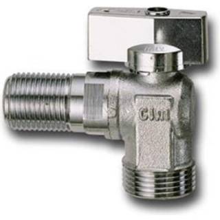 Vinkelventil 1/2x3/4'' u/ros m/kontra
