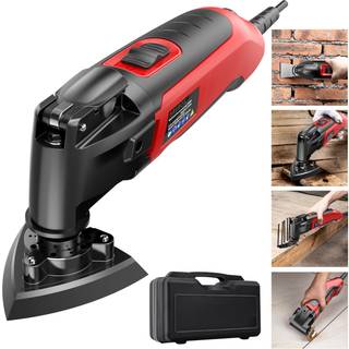 Arebos® Trekantsliber 300W Multifunktionsværktøj 300W - 15000-22000rpm,Multiværktøj med 24 dele tilbehør
