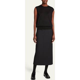 The Row Balham cashmere sweater vest - black - XL