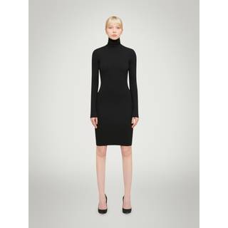 Wolford Ribbed-knit wool and cotton minidress - black - M