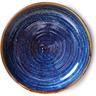 HKliving Home Chef dyb tallerken large Ø21,5 cm Rustic blue