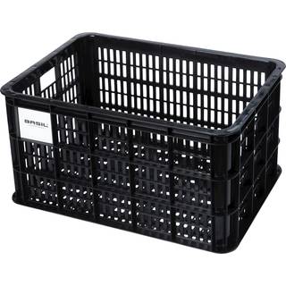 Basil Crate Recycled kasse til lad eller bagagebærer sort 40L åben