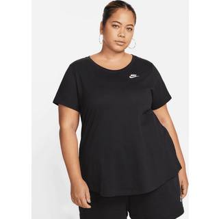 Nike Sportswear Club Essentials-T-shirt til kvinder (plus size) - sort - 1X