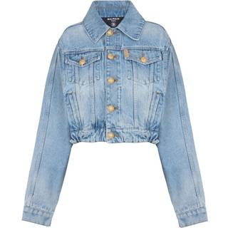 Balmain Cropped denim jacket - blue - XXXL
