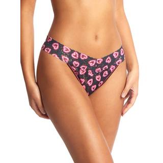Hanky Panky 2-pak Printed Original Rise Thong - Black/Pink - One Size * Kampagne *