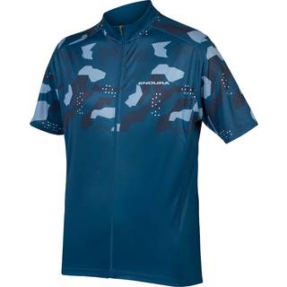 Endura Hummvee Ray Kortærmet Cykeltrøje Blå - Størrelse Medium