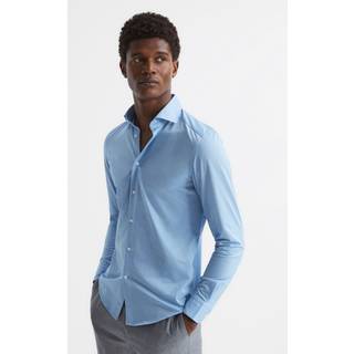 Reiss Nate Cutaway Krave Jersey Slim Fit Skjortersmall