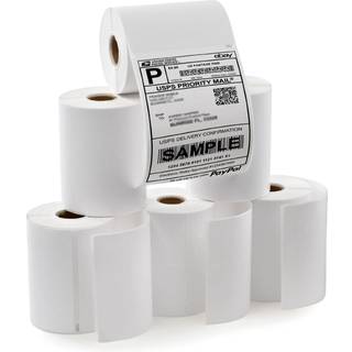 SJPACK 6 ROLLS 4XL Etiketter 4 x 6 1744907 Adressetiketter Internet Porto Forsendelsesetiketter kompatible labelwriter 4xl (6 ruller - 220 etiket