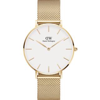 Daniel Wellington Ø36 mm Classic Petite Melrose dameur guldfarvet stål med hvid skive