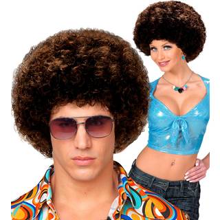 Afro Perücke Medium Braun