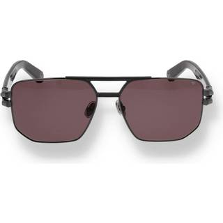 Philipp Plein Mand SPP012M PLEIN CONTEMPORARY 0584 Solbriller Metal Grå Brun Firkantet Normal - Grå