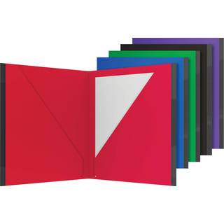 Oxford To lomme mapper Plastmapper med forst?rkede kanter bogstavst?rrelse r?dbl? gr?n sort lilla 5 pr. Pakke (89114)