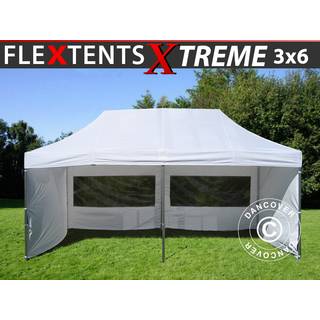 Foldetelt FleXtents Easy up pavillon Xtreme 50 3x6m Hvid, inkl. 6 sider