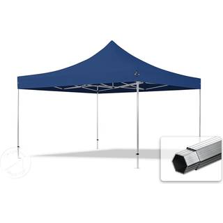 4x4m, aluminium, easy-up-pavillon, uden sidedele, mørkeblå - (600178)
