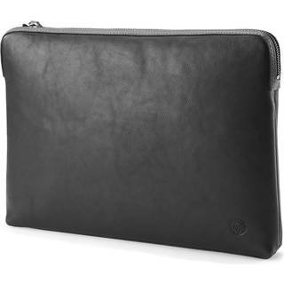 Lou Laptop Sleeve i Sort & Gråt Læder