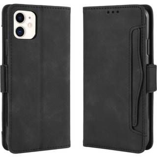 iPhone 12 / 12 Pro Blank Læder Cover m. Stor Pung - Sort