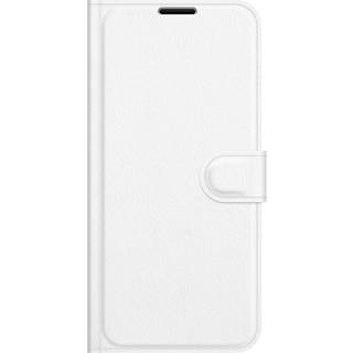 Asus Zenfone 8 Flip Litchi Imiteret Læder Flip Cover - Hvid