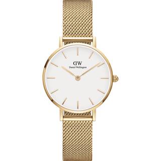 Daniel Wellington Ø28 mm Classic Petite Melrose dameur guldfarvet stål med hvid skive