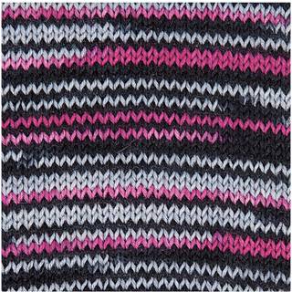 Strumpfwolle Streifencolor - Grau/Pink