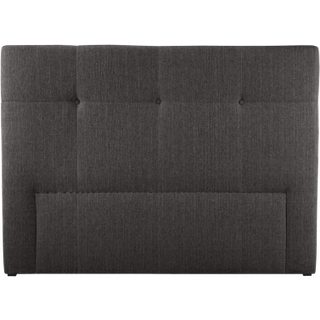 Pyrite sengegavl i polyester 180 x 118 cm - Mørkegrå