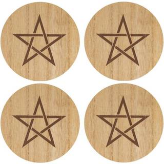Pentagramm Untersetzer 4 St.