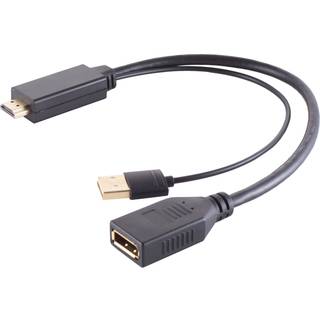 HDMI han til DisplayPort hun adapter - 4K/30Hz - Sort