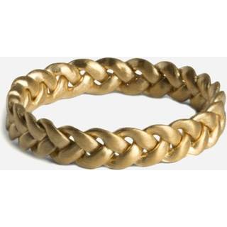 Jane Kønig Braided medium ring i mat forgyldt sølv