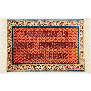 Seletti Rugs - 'Burnt Carpet, Freedom' in MULTICOLOUR POLYESTER