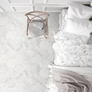 Marmor Hexagon Klinker Artis Vit Matt 15x17 cm