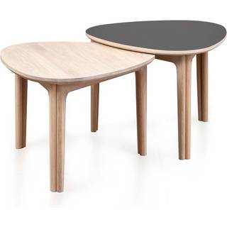 Skovby SM207 sofabord - hvidolieret eg - sort nano
