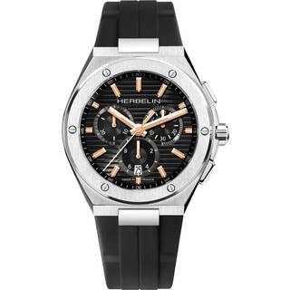 Herbelin 37645A14TR Cap Camarat Chronograph Black Silicone Strap Watch - W03131